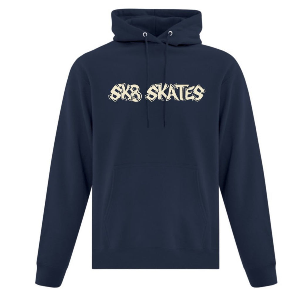 Sk8 Skates Hoodie BubbleText Unclassified Sk8 Skates Navy/Cream Small