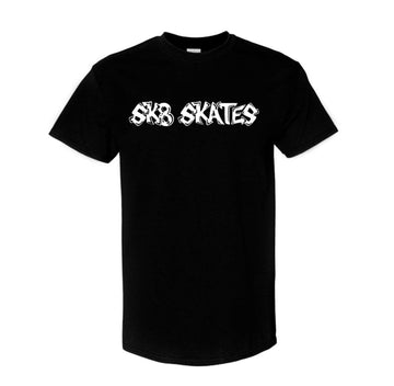 Sk8 Skates Bubbletext Hammer Tee's T-Shirts Sk8 Skates Black/White Small