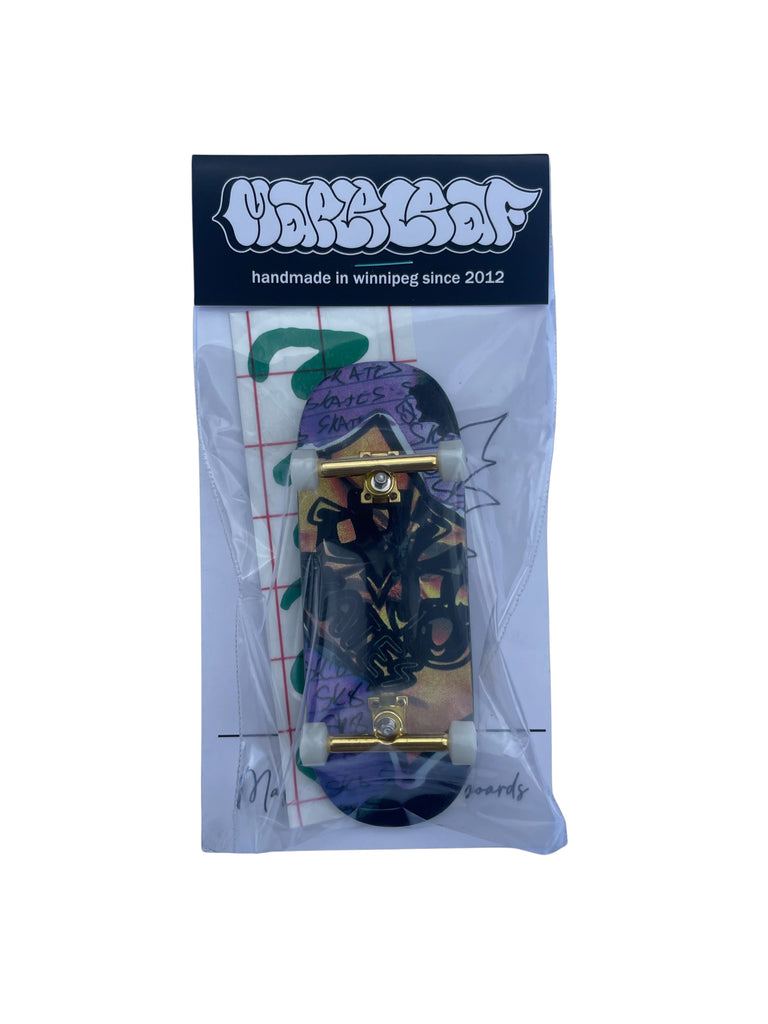 Sk8 Skates Fingerboard Fingerboard MapleLeafFB Burn Deck Gold 