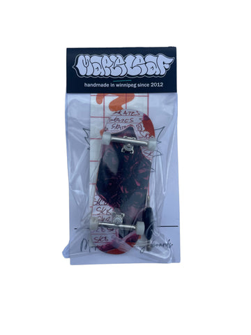 Sk8 Skates Fingerboard Fingerboard MapleLeafFB Burn Deck Red 