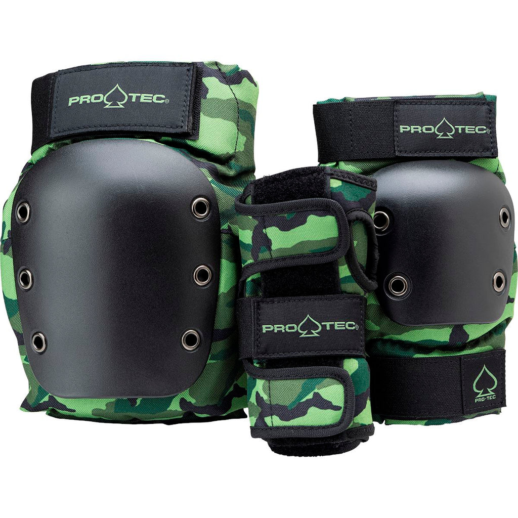 Pro Tec Junior 3 Pack Pad Set Helmets & Safety Gear Pro-Tec Camo Y/S 