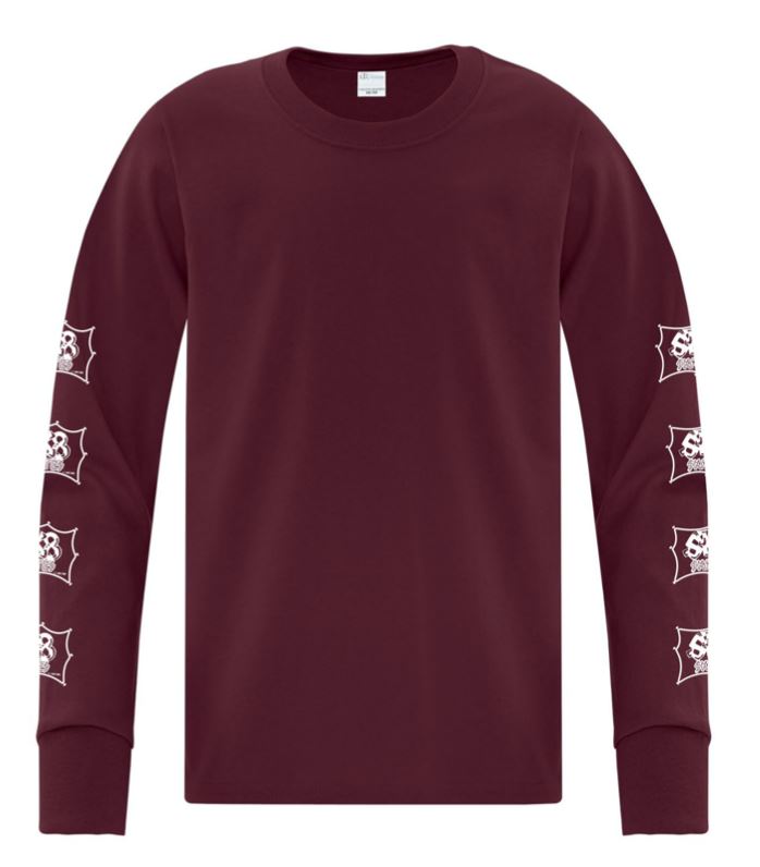 Sk8 Skates Classic Youth Longsleeve T-Shirts + Longsleeves Sk8 Skates Maroon X Small 