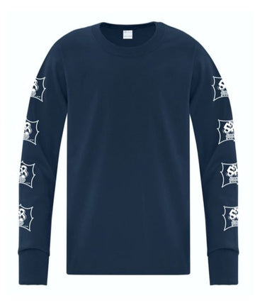 Sk8 Skates Classic Youth Longsleeve T-Shirts + Longsleeves Sk8 Skates Navy/White X Small 