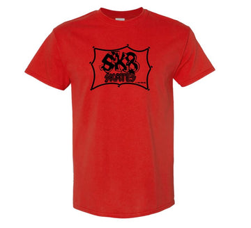 Sk8 Skates Youth OG Logo T-shirt Kid's Clothing Sk8 Skates Red/Black X-Small 