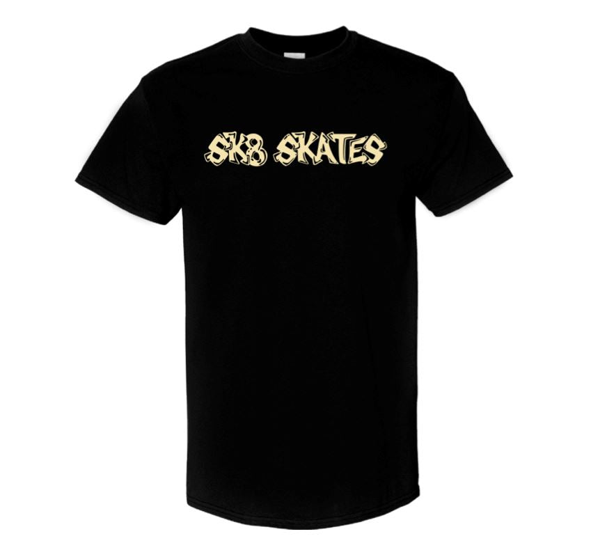 Sk8 Skates Bubbletext T-shirts T-Shirts + Longsleeves Sk8 Skates Black/Cream Small 
