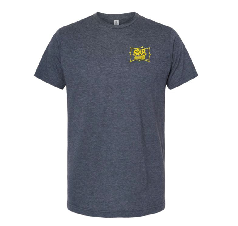 Sk8 Skates Lil Logo T-Shirt T-Shirts + Longsleeves Sk8 Skates Navy/Yellow Small 