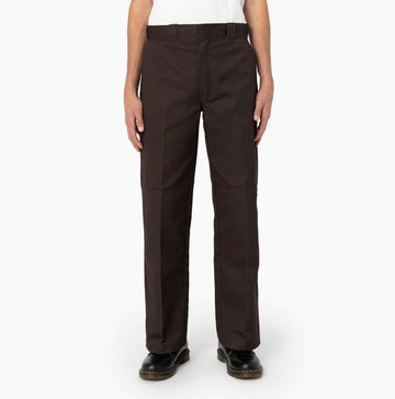 Dickies Loose Fit Double Knee Work Pant - Dark Brown Bottoms Dickies 