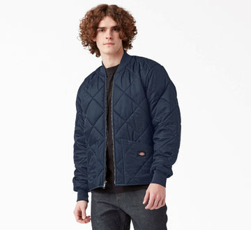 Dickies Diamond Quilted Jacket - Navy Jackets Dickies 