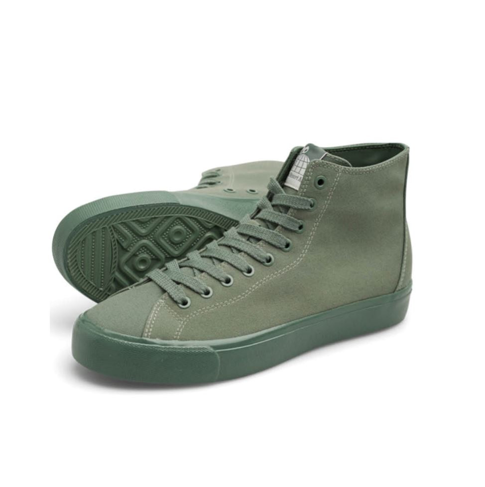 Last Resort VM003 Canvas Hi Shoe - Full Spray Green Men's Shoes Last Resort 