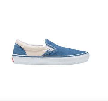 Vans Slip-On Shoe - Cream/Light Navy Men's Shoes Vans 