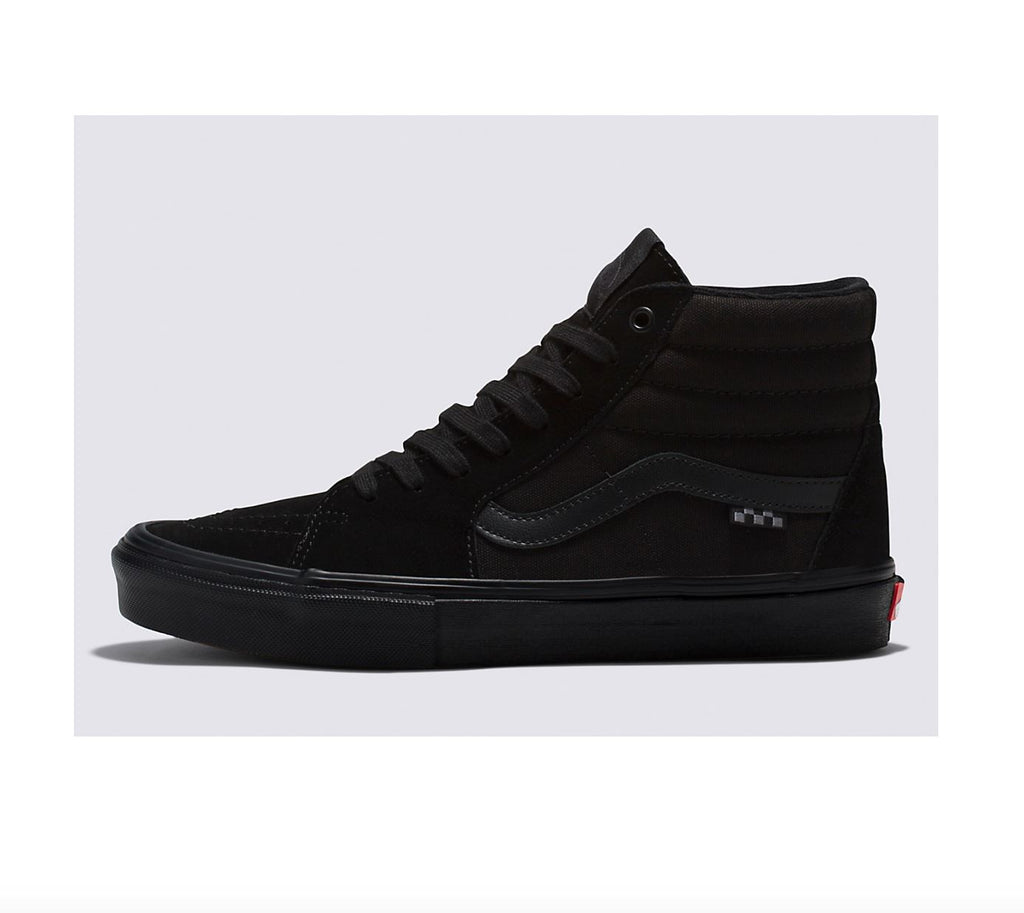 Vans Skate Sk8 Hi Shoe - Black/Black Men's Shoes Vans 