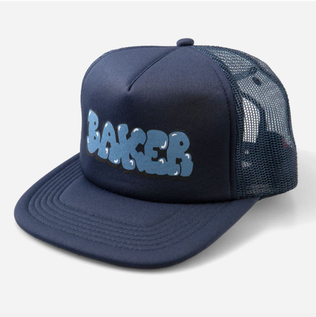Baker Bubble Navy Mesh Trucker Hat Hats Baker 