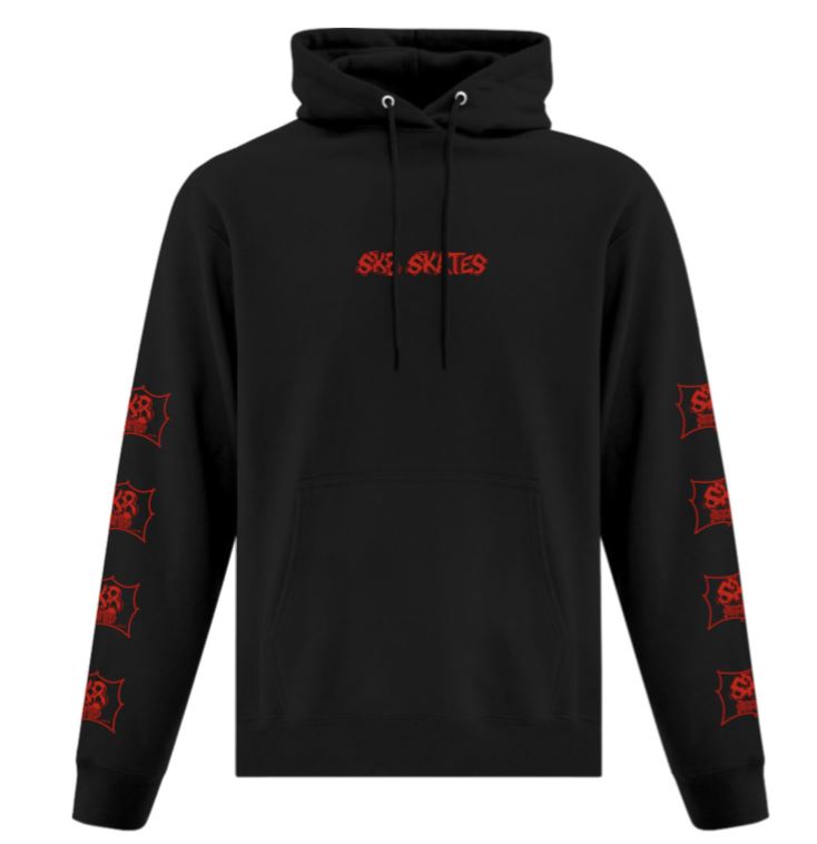 Sk8 Skates Small Bubbletext Hoodie Unclassified Sk8 Skates Black/Red Small