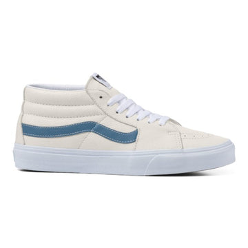 Vans Sk8 Leather Mid Shoe - True White/Moonlight Blue Women's Shoes Vans 