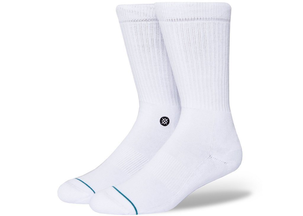 Stance Icon Sock Sk8 Skates White/Black Small