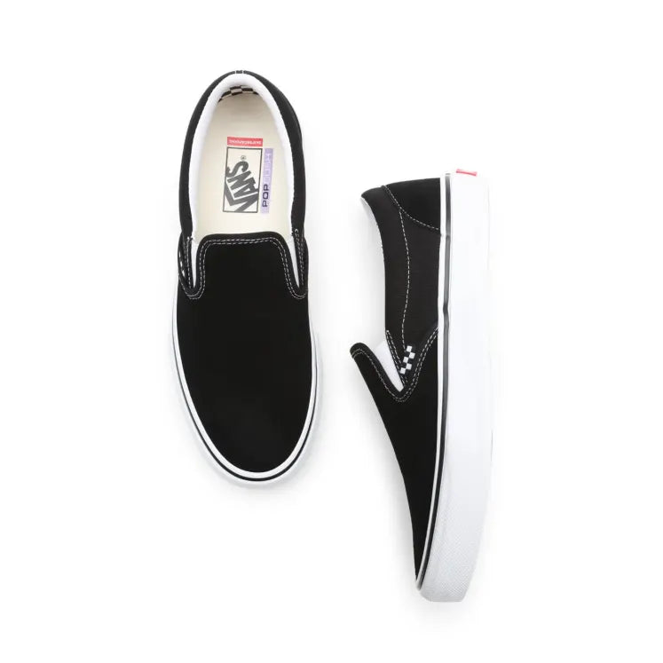 Vans Skate Slip On - Black/White Shoes Vans 