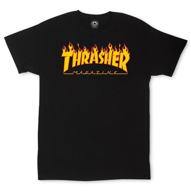 Thrasher Flame Logo T-shirt Unclassified Sk8 Skates Black Small